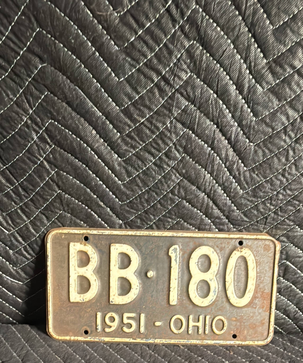 1951 Ohio License Plate BB-180