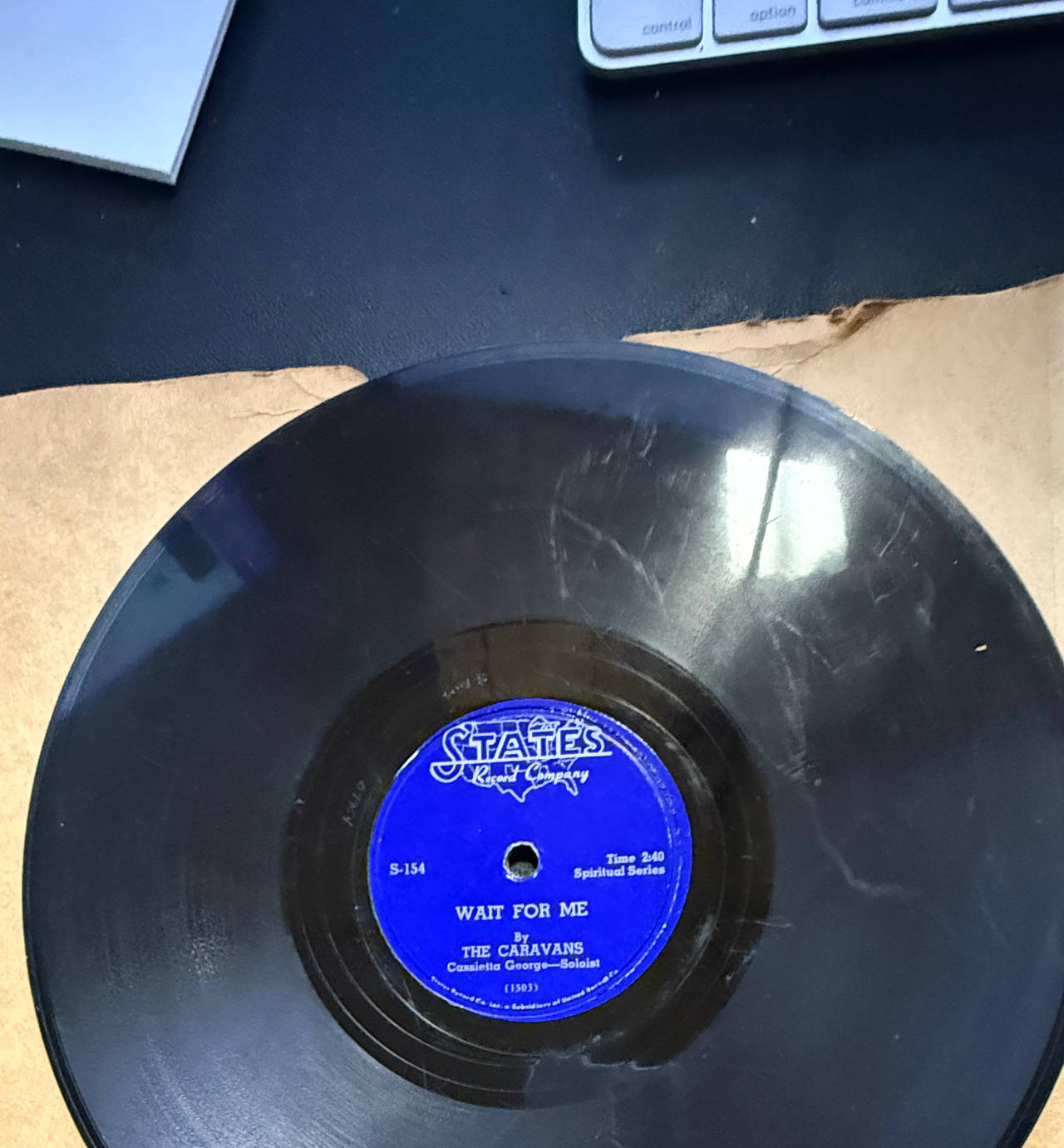 The Caravans - Wait For Me 78 RPM Record