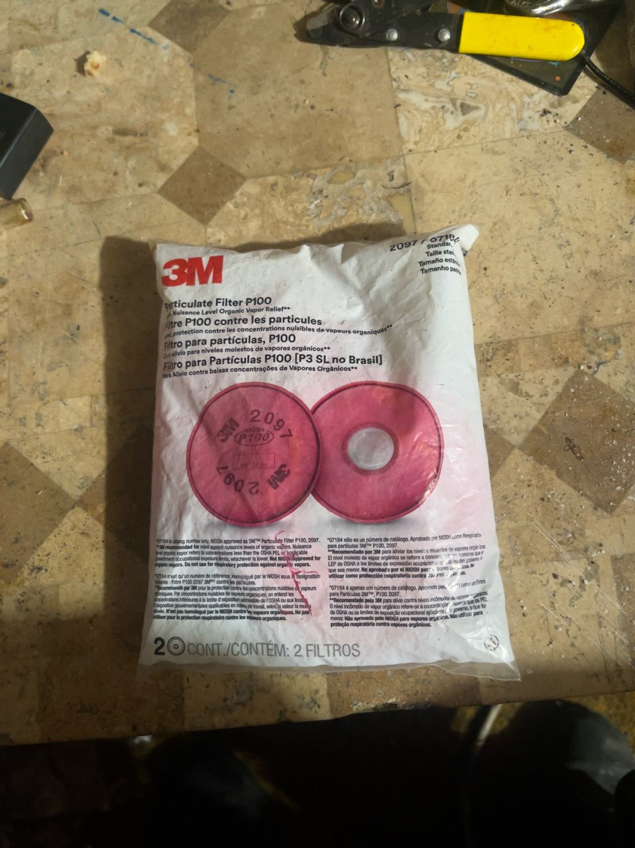 3M 2097 07184 P100 Particulate Filter (2-Pair)