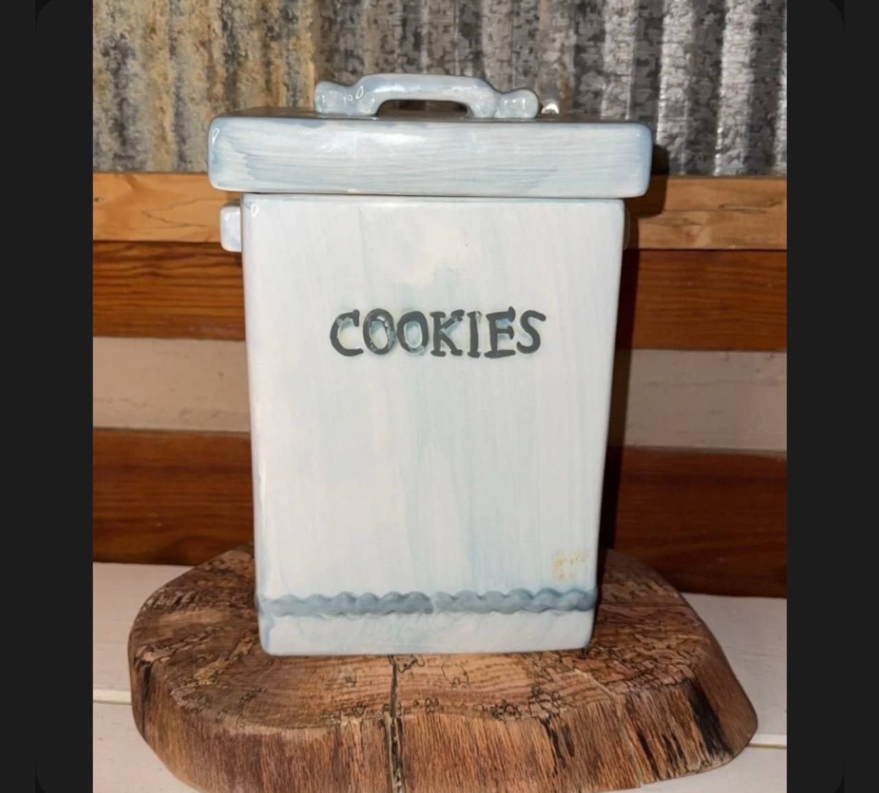 MSRF, INC. Vintage Rare ~ Pale Blue~ Pottery/Ceramic Cookie Jar