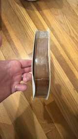 1" Velvet Ribbon 845 Camel 25yd - Image 3