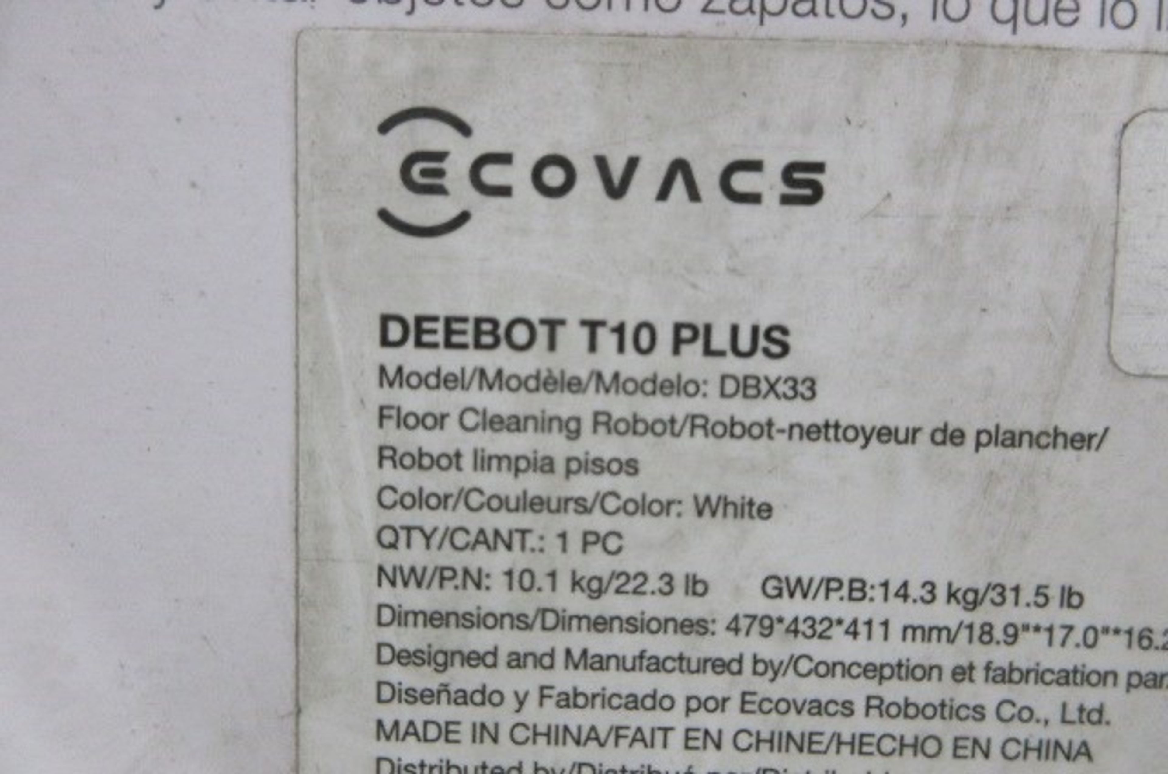ECOVACS DEEBOT T10 Plus White Robot Vacuum & Mop - Image 6