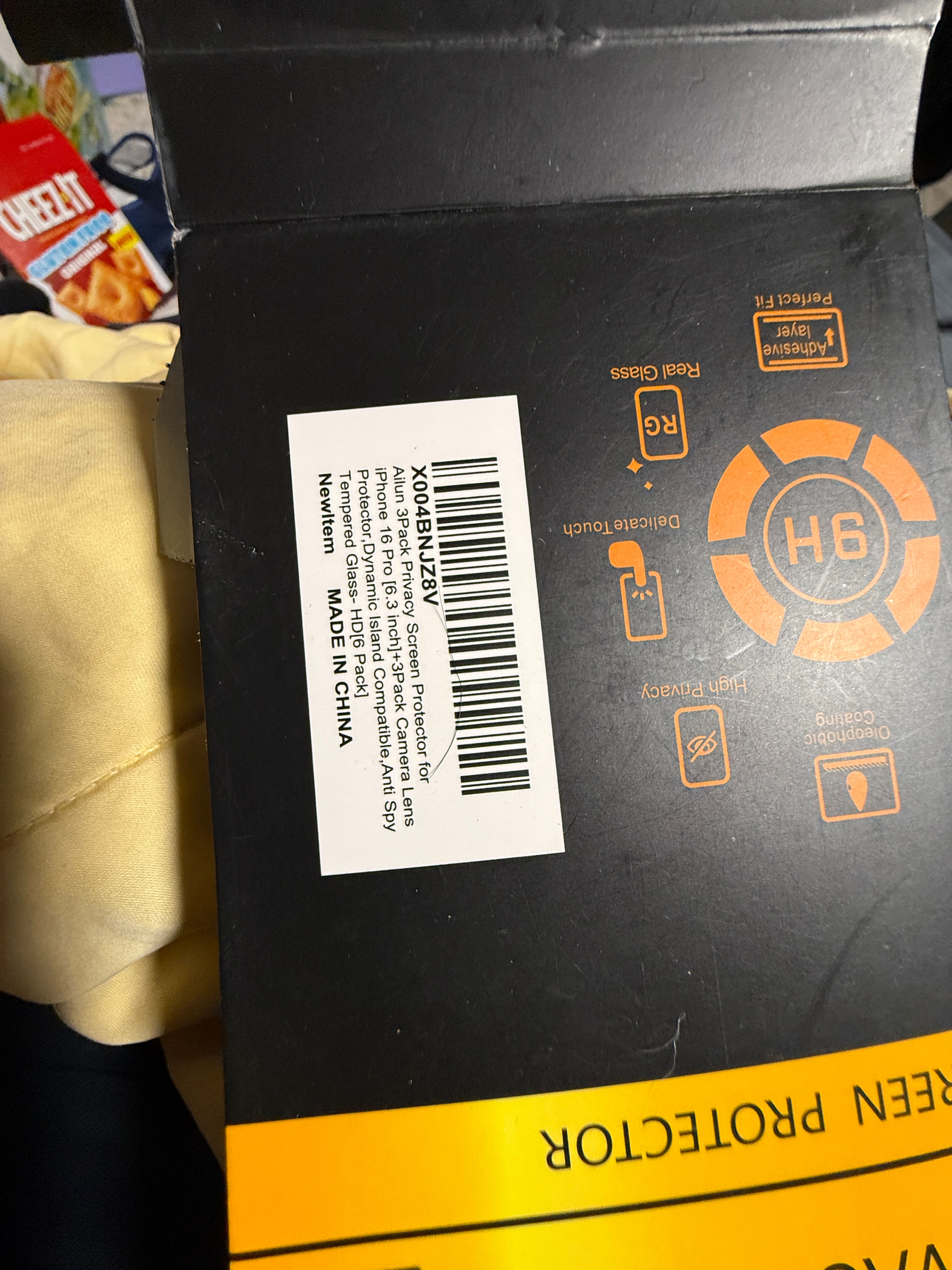 Ailun 3-Pack Privacy Screen Protector for iPhone 16 Pro [6.3 inch] + 3-Pack Camera Lens Protector