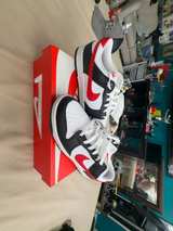 Nike Dunk Low Retro Red Swoosh Panda Black/White size 10.5 - Image 4