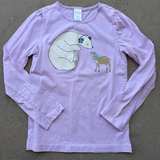 Gymboree Shirt Girls Size 8 Long Sleeve Graphic Tee Purple  - Image 1