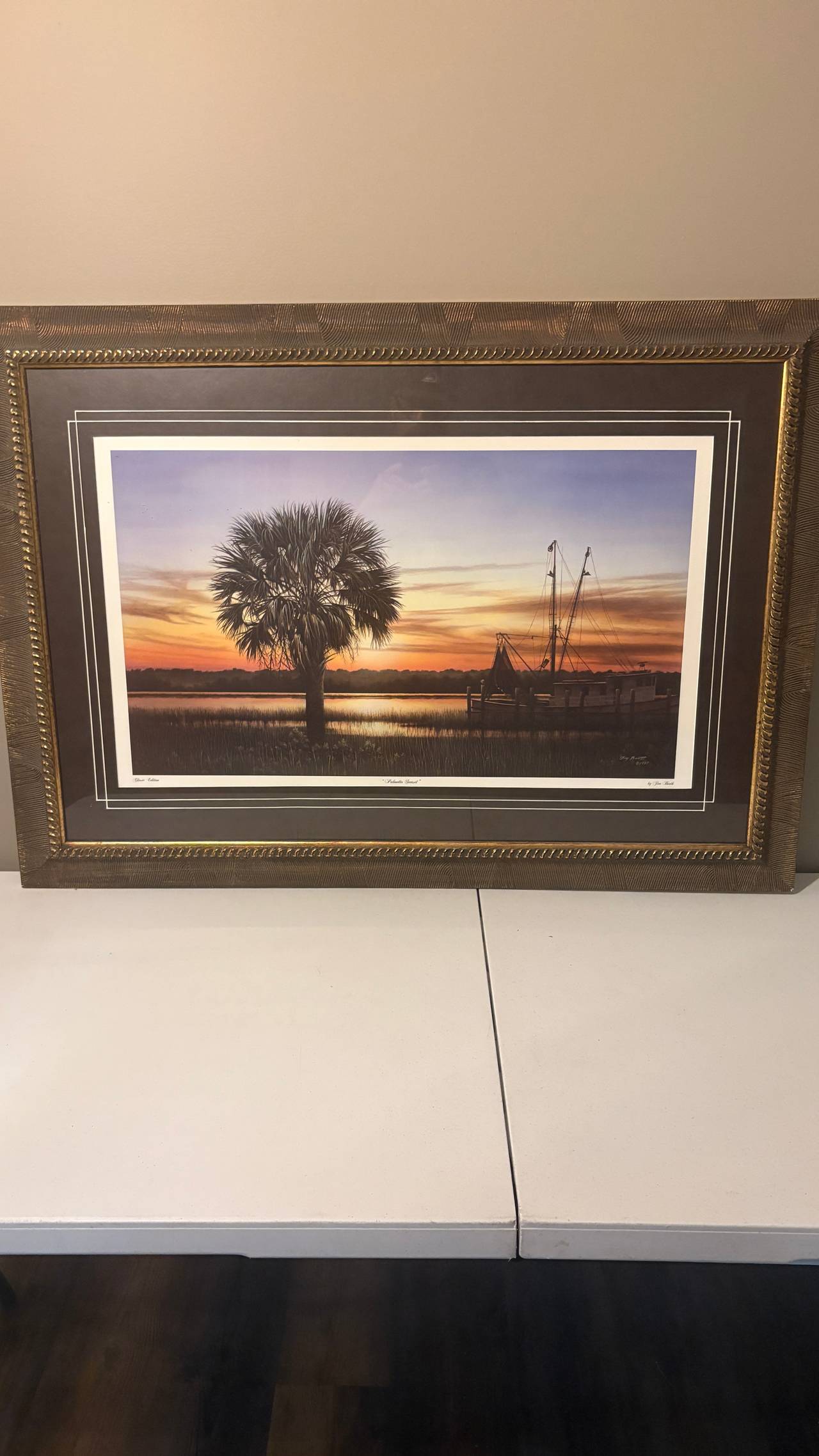 Jim Booth Palmetto's Sunset Classic Edition Framed Art Print