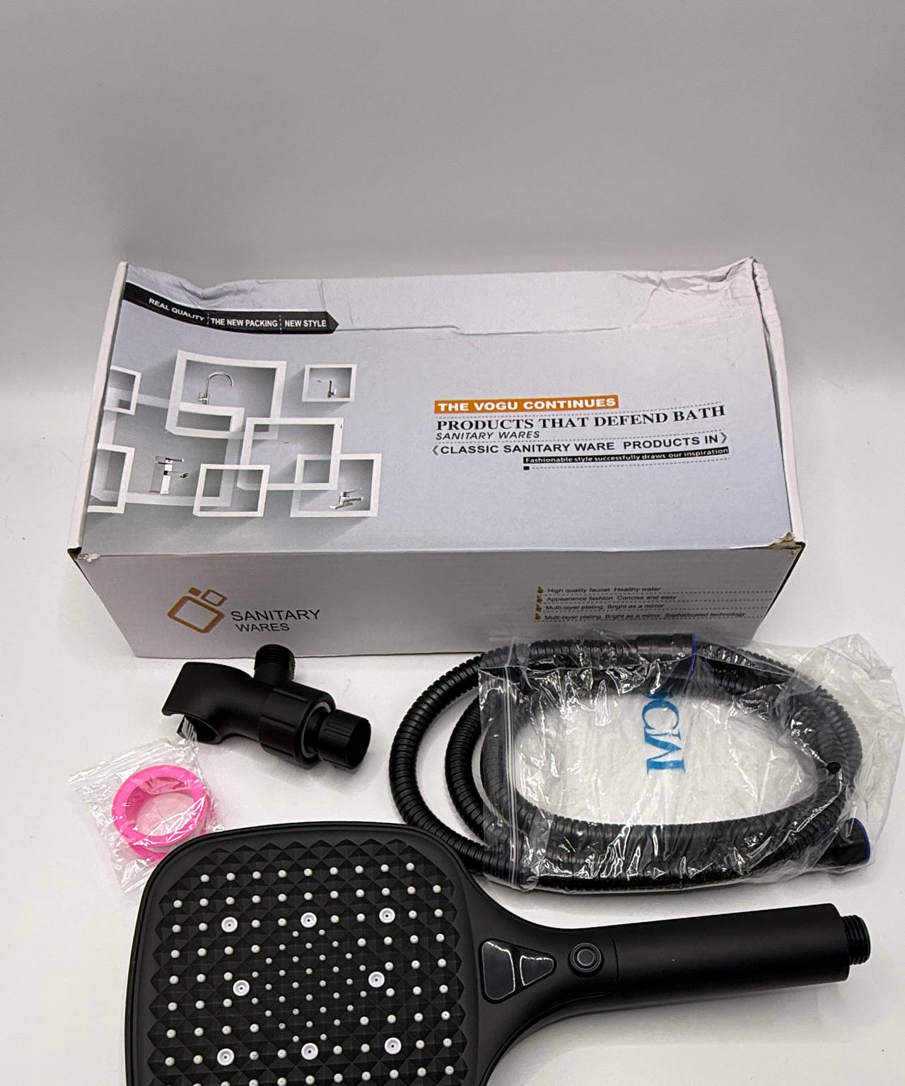 Sanitary Wares Matte Black Handheld Shower Head Set