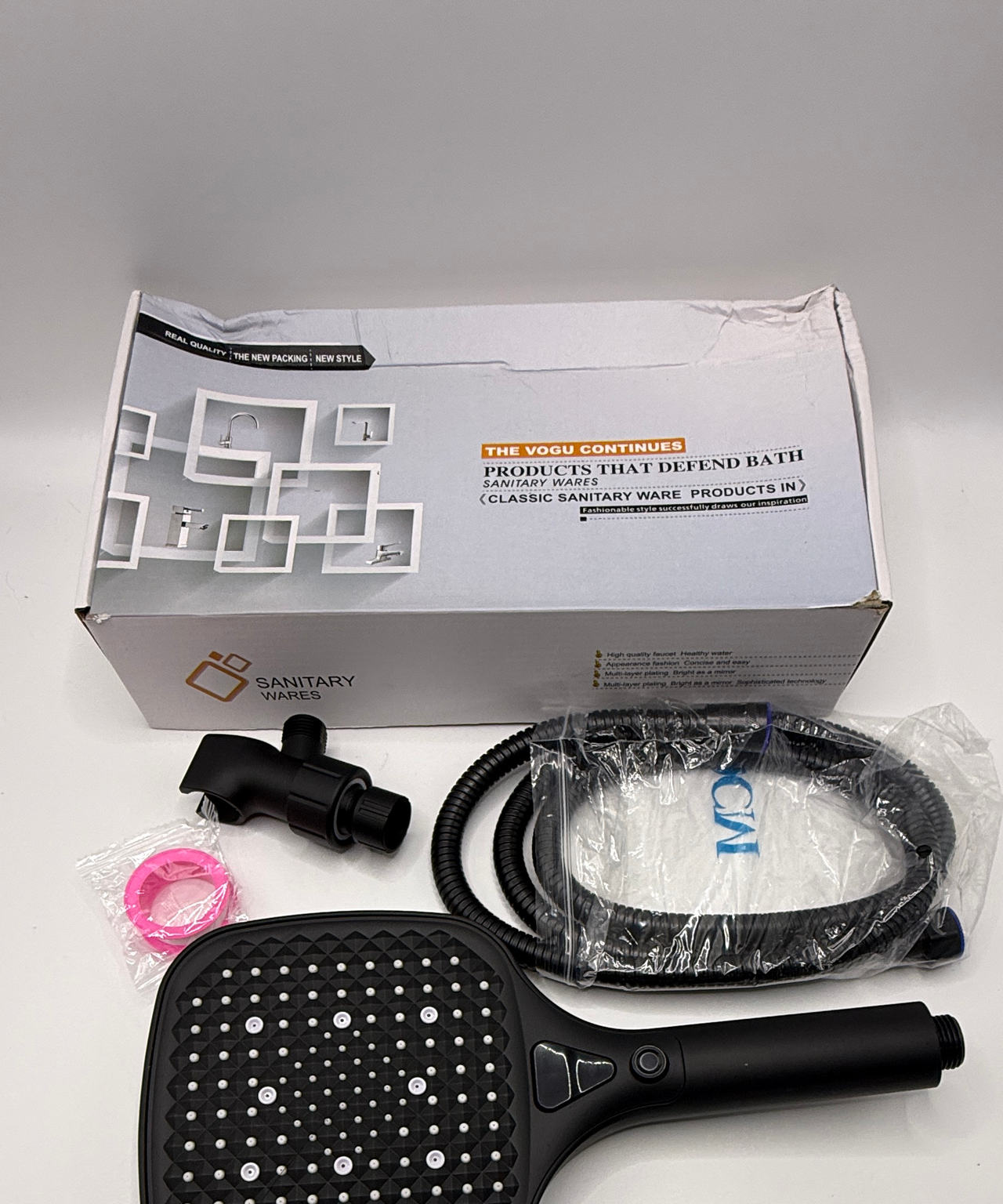 Sanitary Wares Matte Black Handheld Shower Head Set