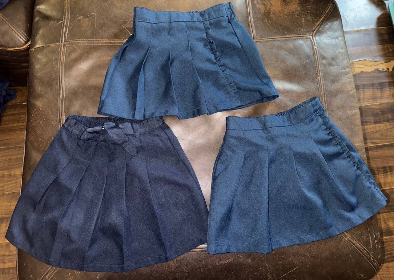 Navy & khaki size 8 School Uniform Skirts