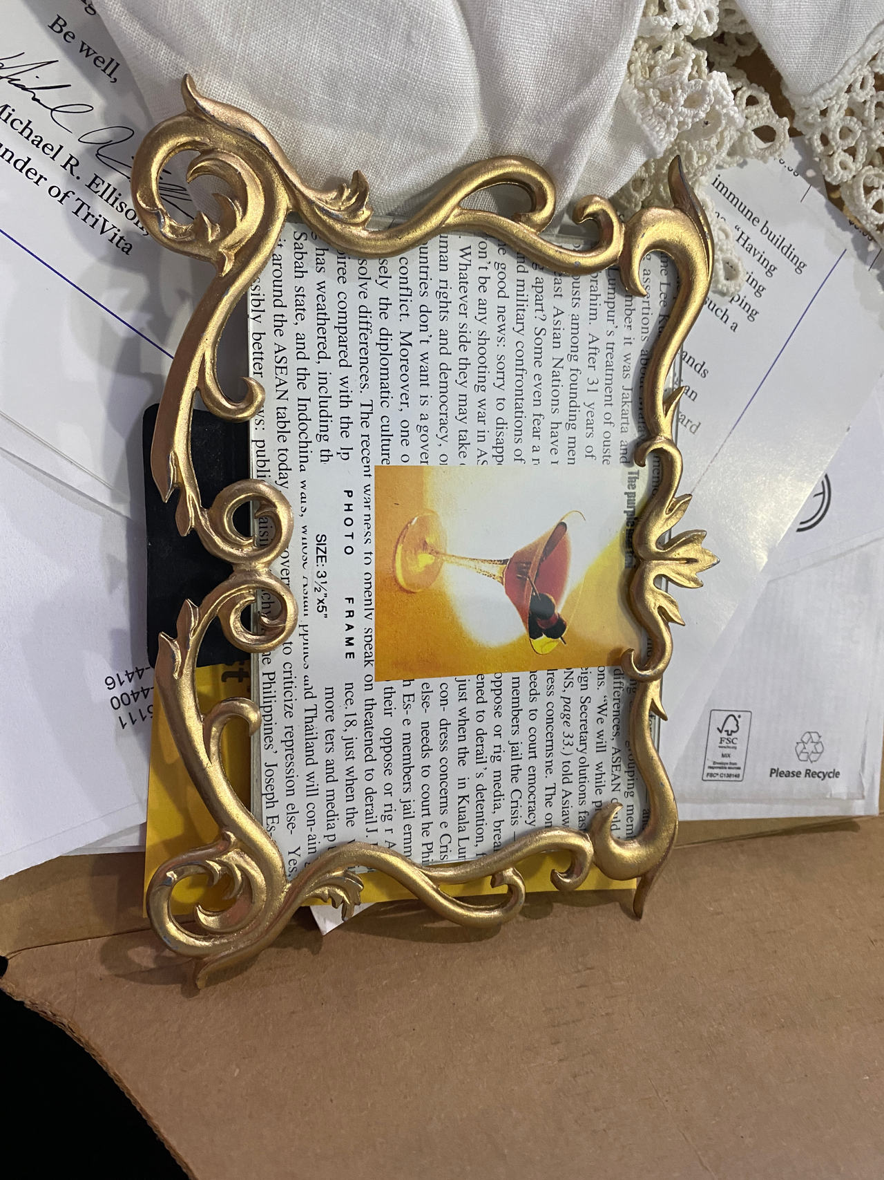 Ornate Gold 3.5x5 Photo Frame