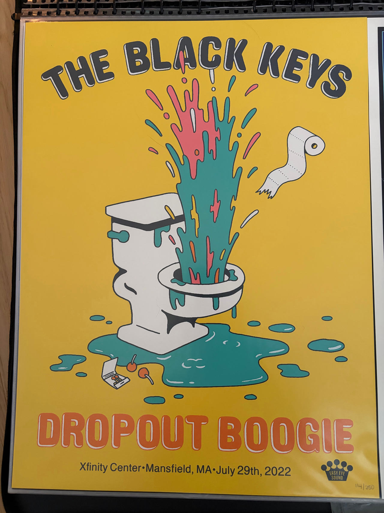 The Black Keys Dropout Boogie Tour Poster Mansfield, MA July 29, 2022