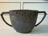 Vintage Ornate Double Handled Metal Cup/Sugar Bowl - Image 1