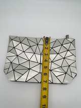 Bao Bao Issey Miyake Geometric Triangle Panel Bag Silver Chain Strap - Image 8