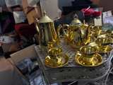 Vintage Gold Plated Ceramic Tea Set - Image 1