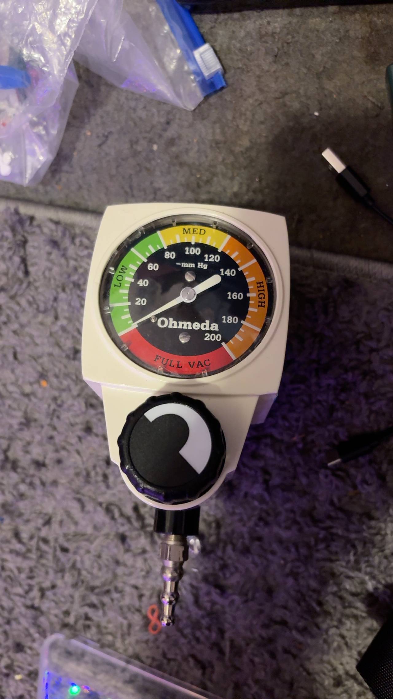 Ohmeda Vacuum Regulator 0-200 mmHg