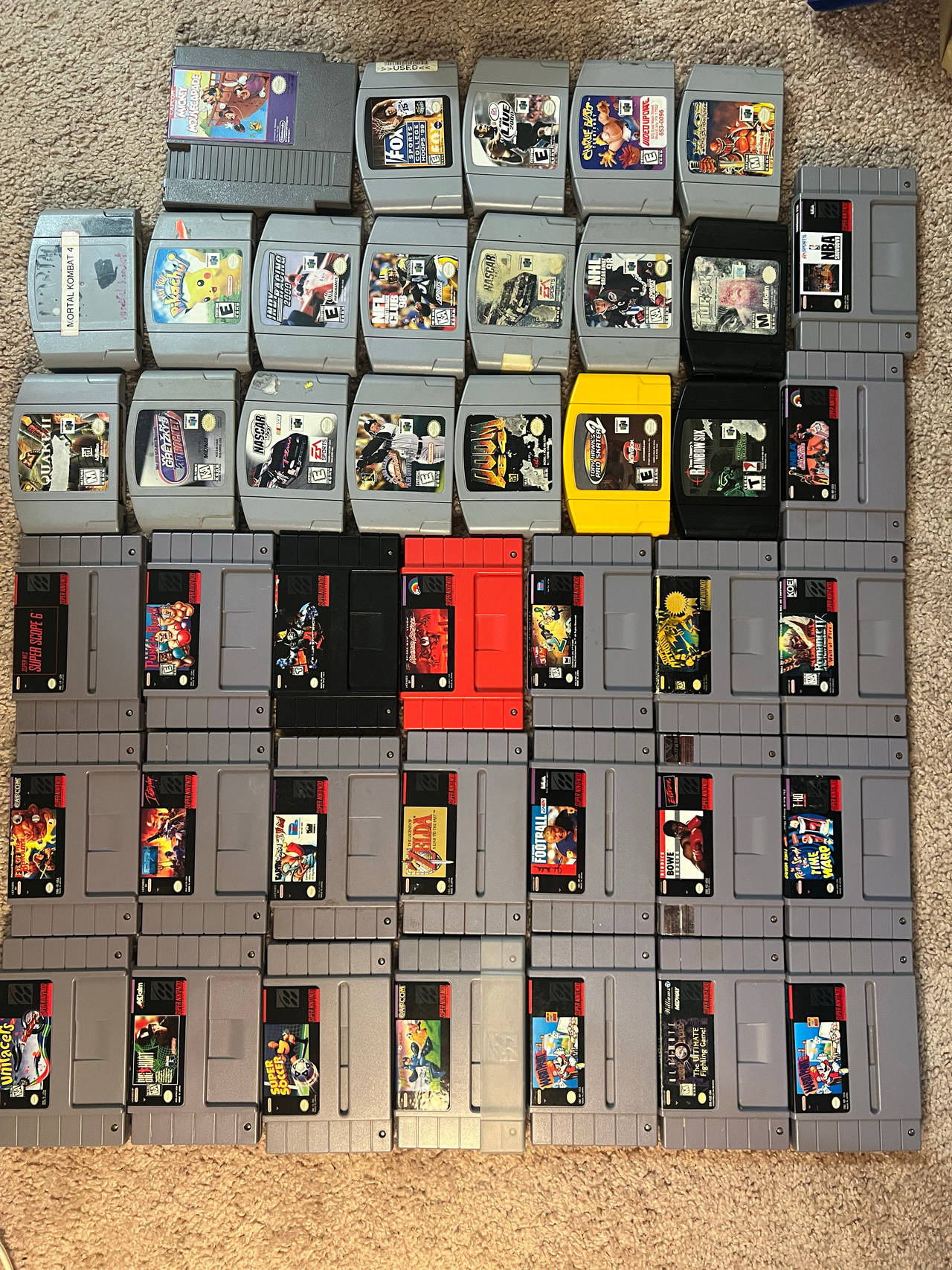 Nintendo SNES and N64 Video Game Collection