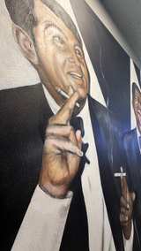 Original Rat Pack Hand-Painted Canvas Art - Image 4