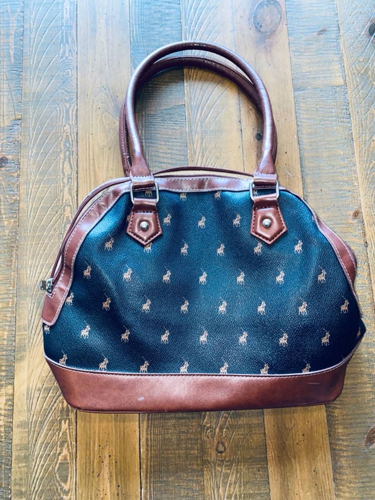 Ralph Lauren Polo Monogram Dome Tote Bag