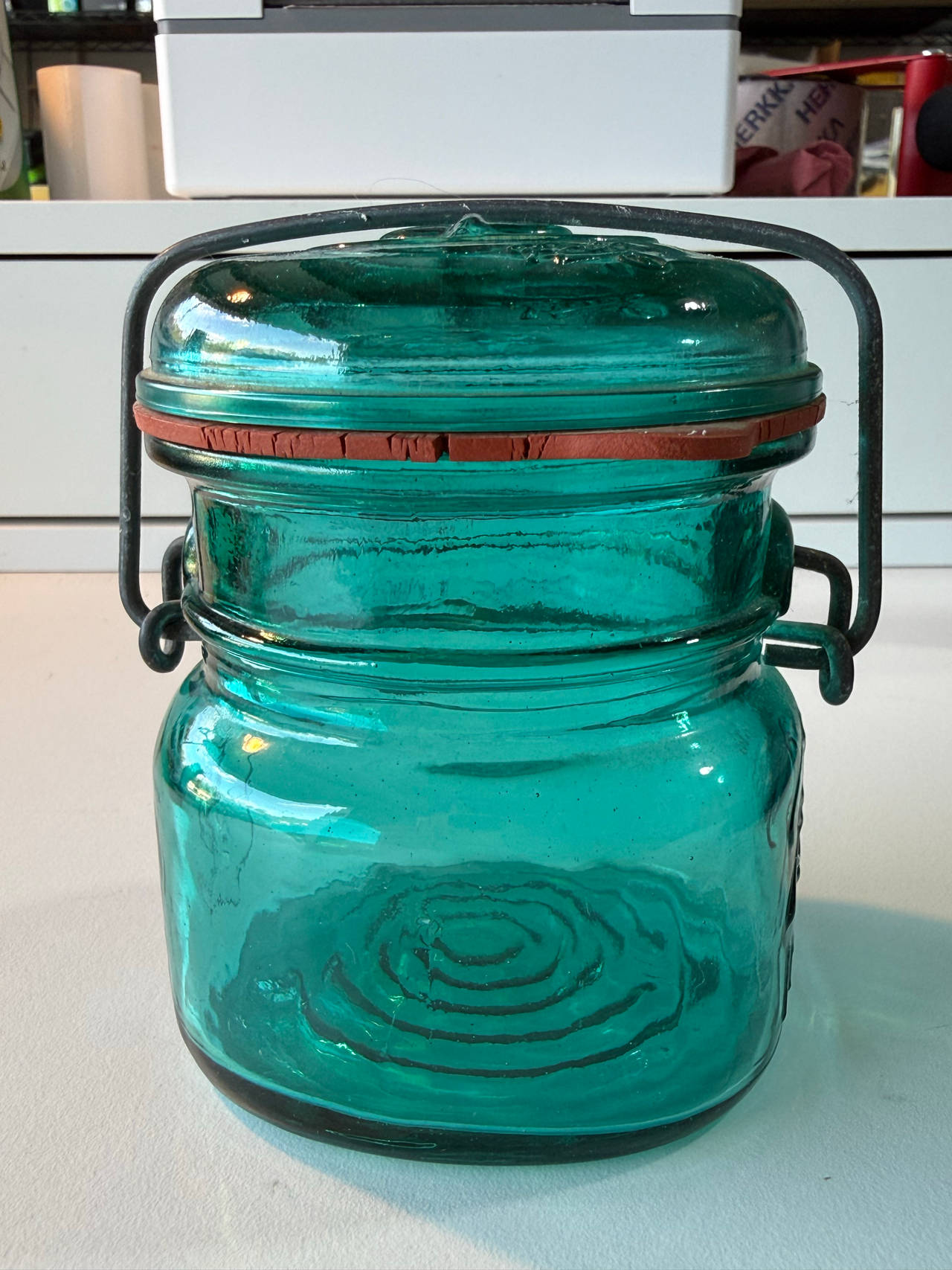 Ball Ideal Aqua Glass Canning Jar