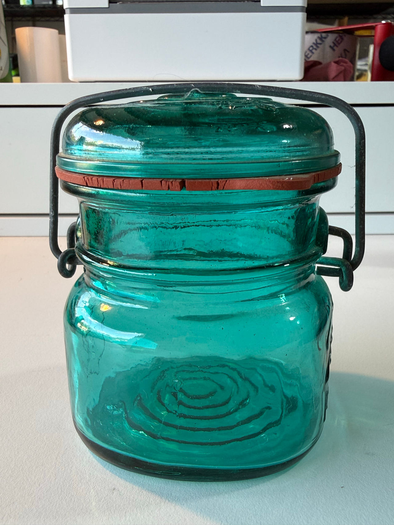 Ball Ideal Aqua Glass Canning Jar