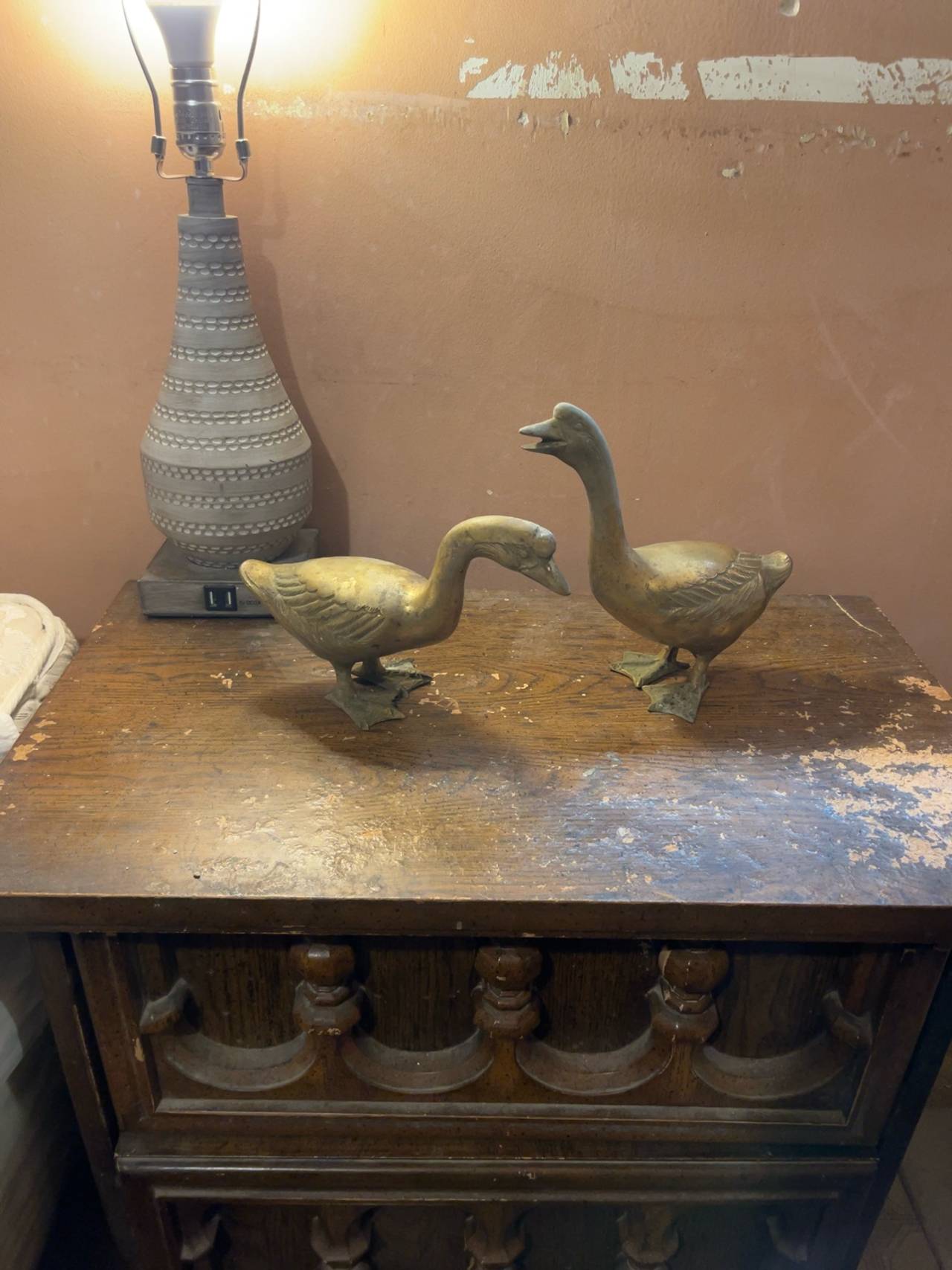 Vintage Brass Duck Figurine