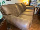 Brown Leather Sofa - Image 5