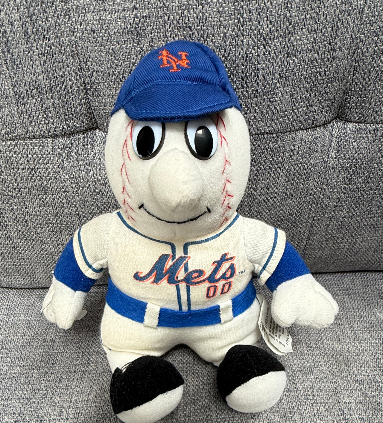 8” MLB New York Mets Mr. Met Plush Mascot Baseball New York Ball Guy