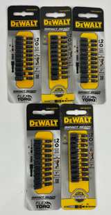 5 packs of 10 DEWALT Impact Ready FlexTorq Screwdriving Bit Set #2 - Image 1