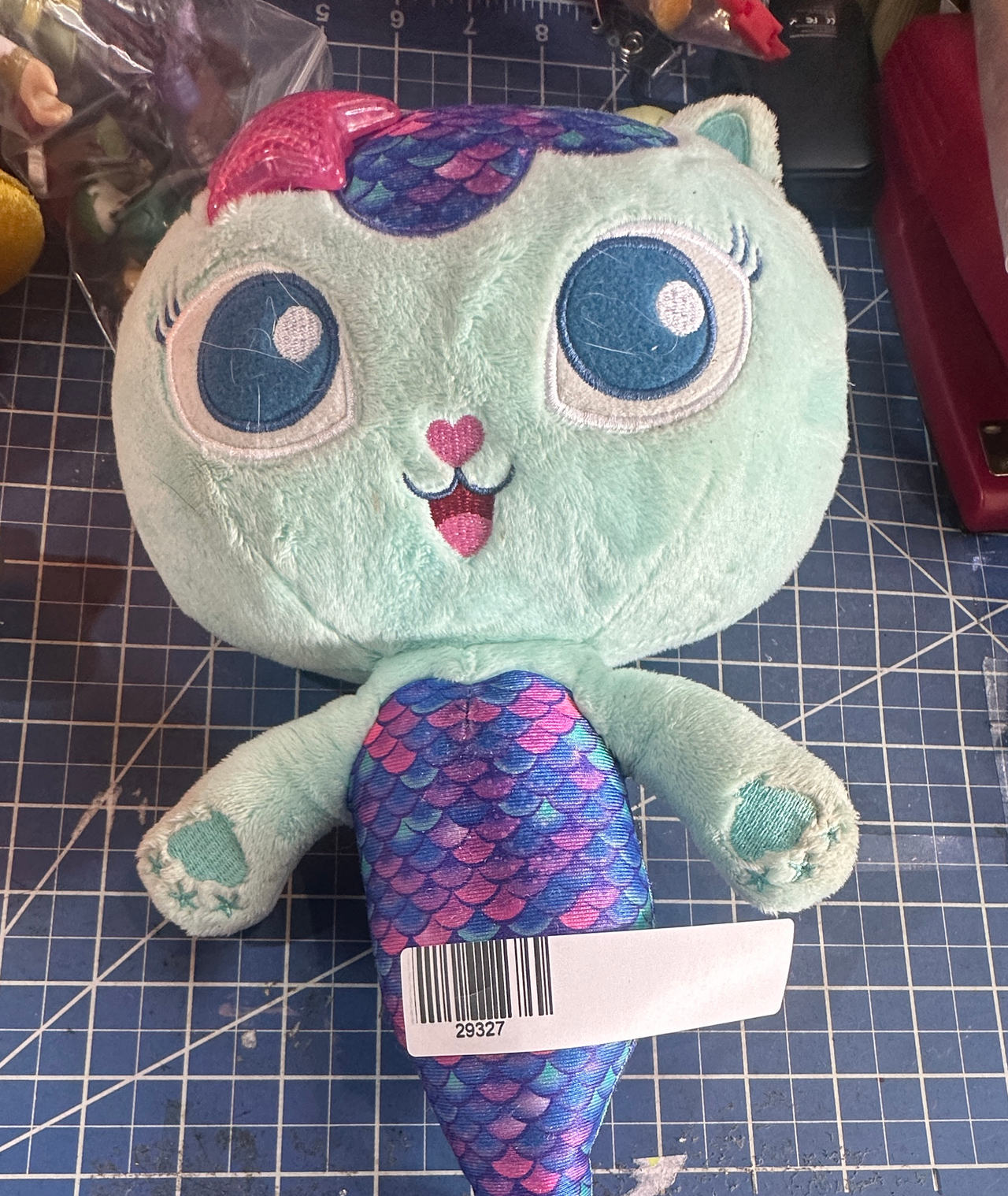 Gabby's Dollhouse talking MerCat Plush 29327 tested.  working