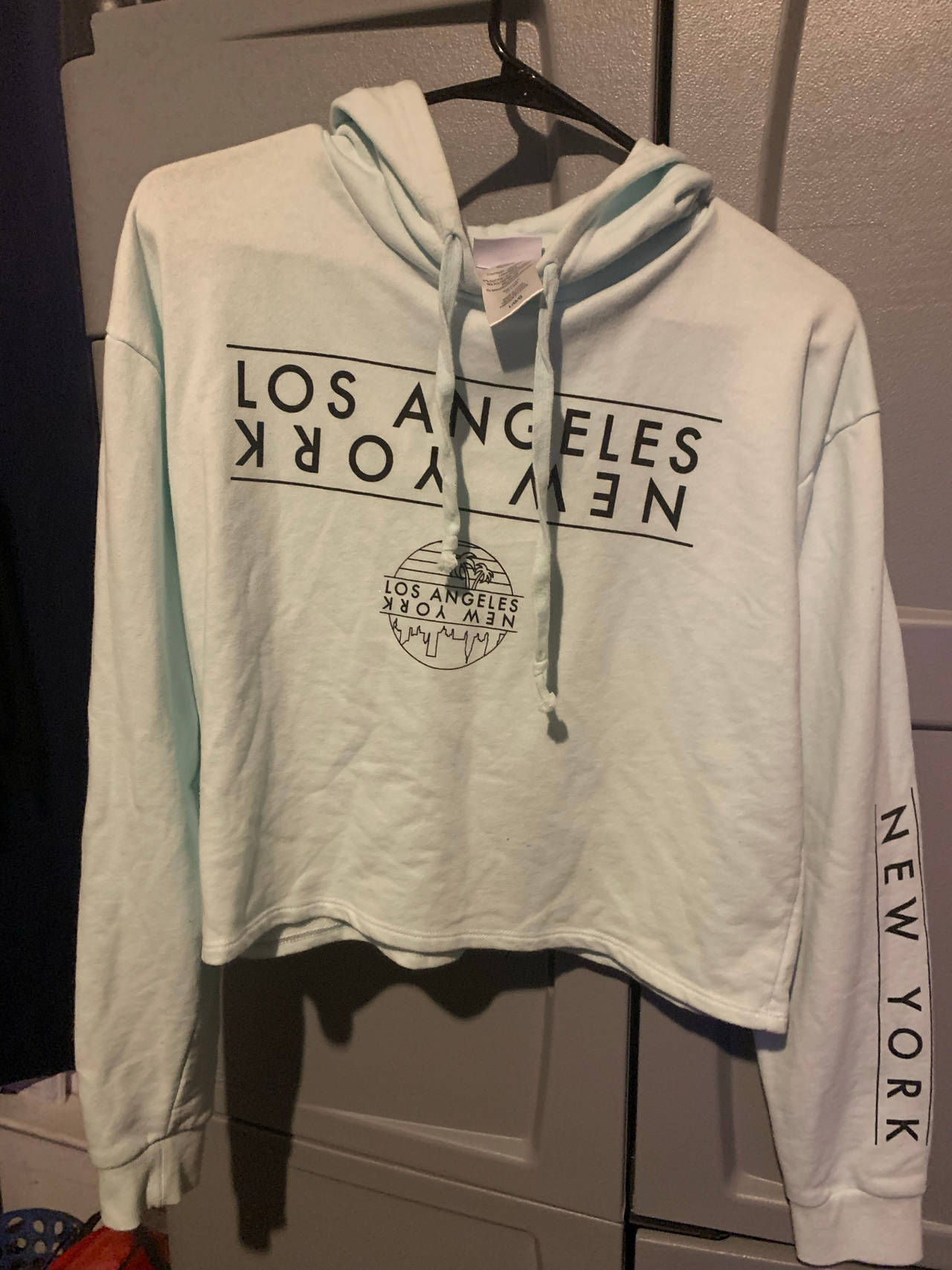 Los Angeles New York Cropped Hoodie