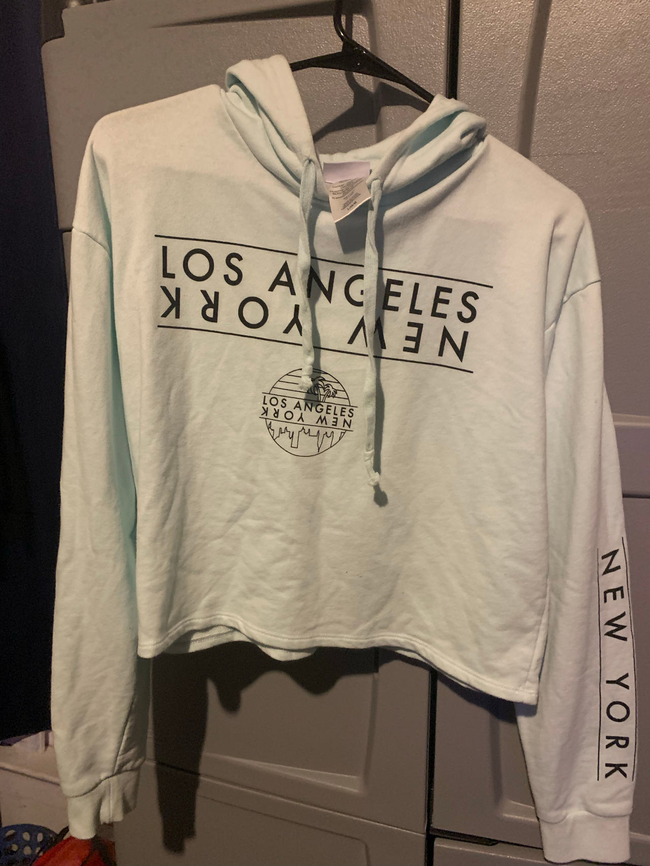 Los Angeles New York Cropped Hoodie