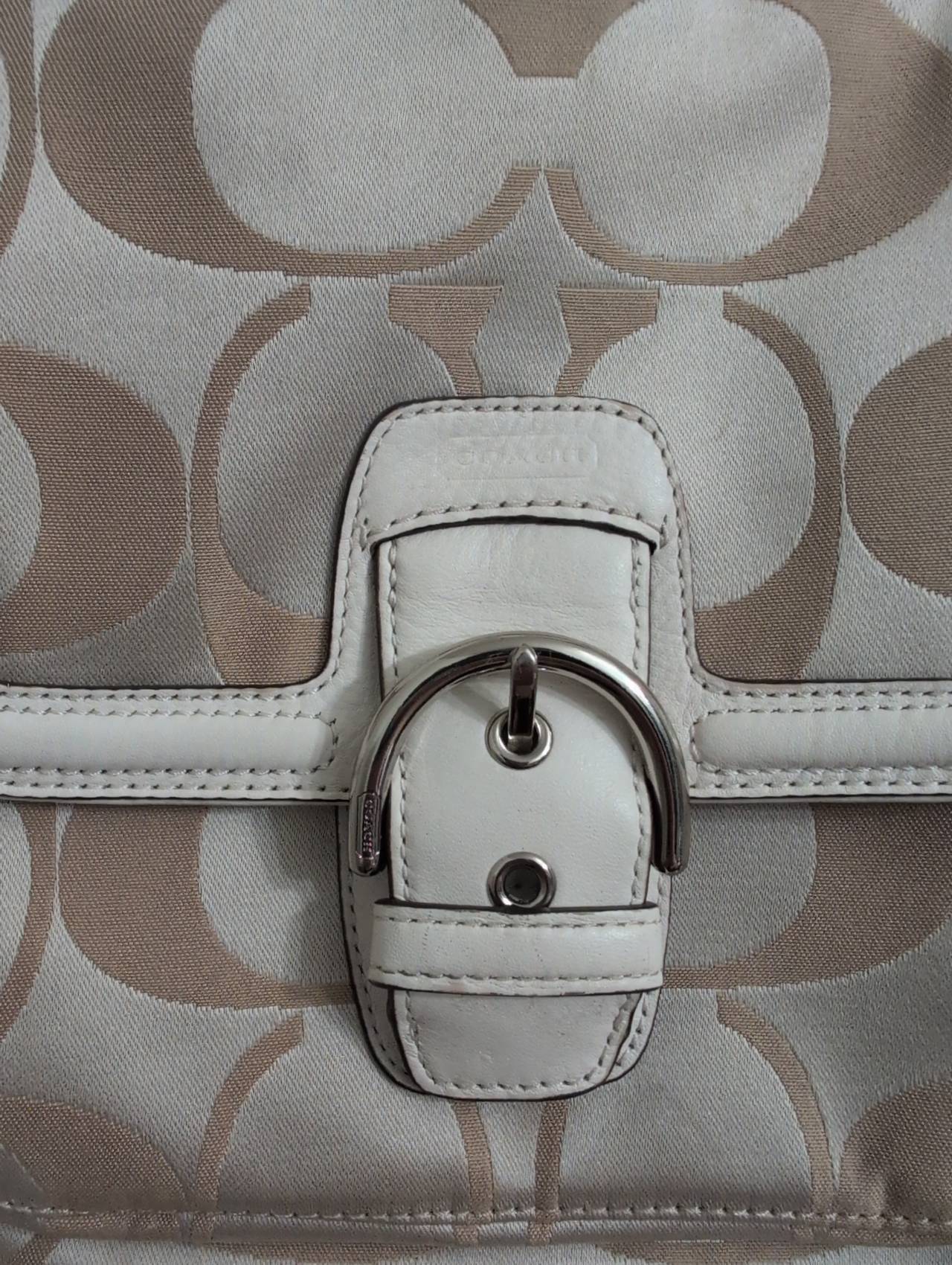 Coach Signature Soho Buckle Flap Shoulder Bag Used
