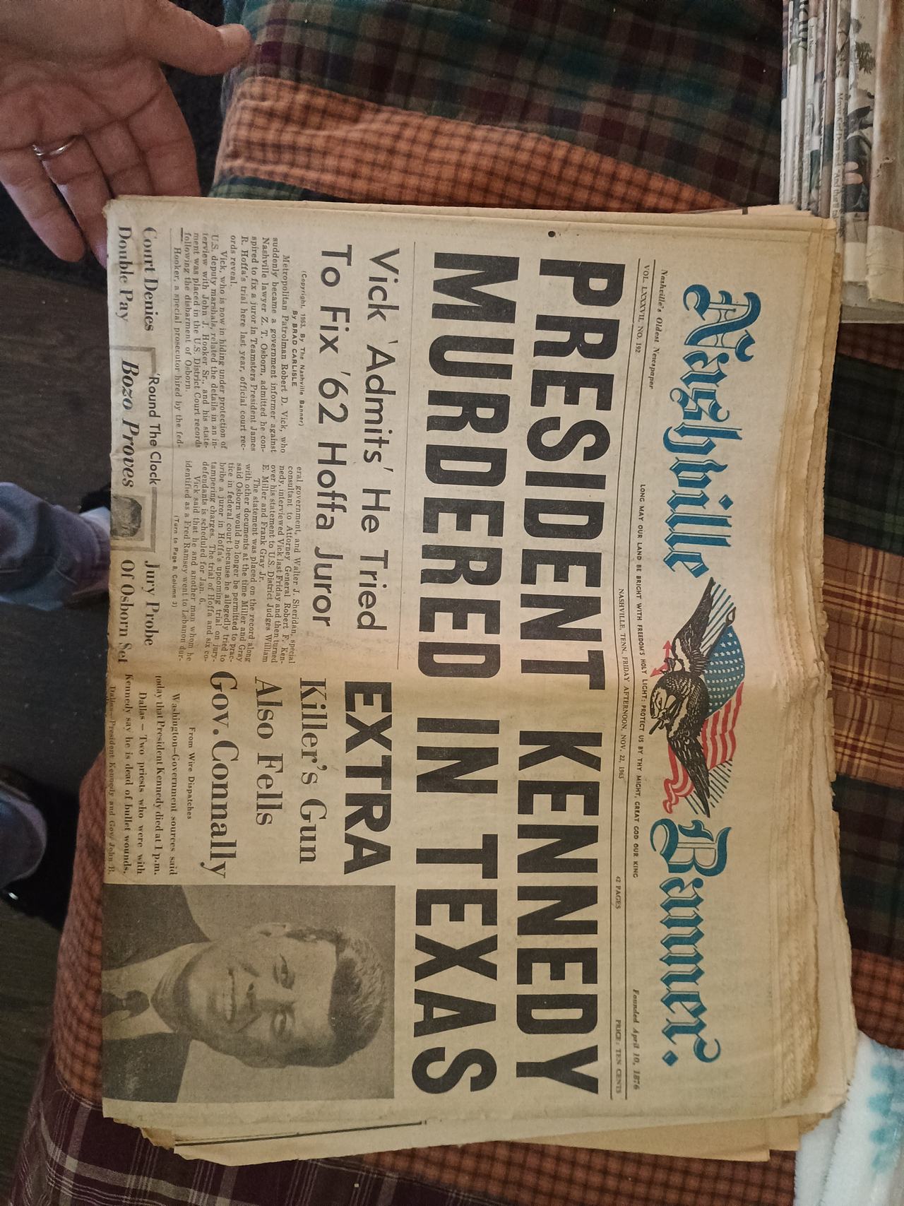 Nashville Banner JFK Assassination Newspaper