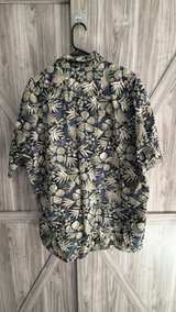 XL Via Veneto Cotton Tropical Button Down Shirt green black Cruise Casual - Image 5