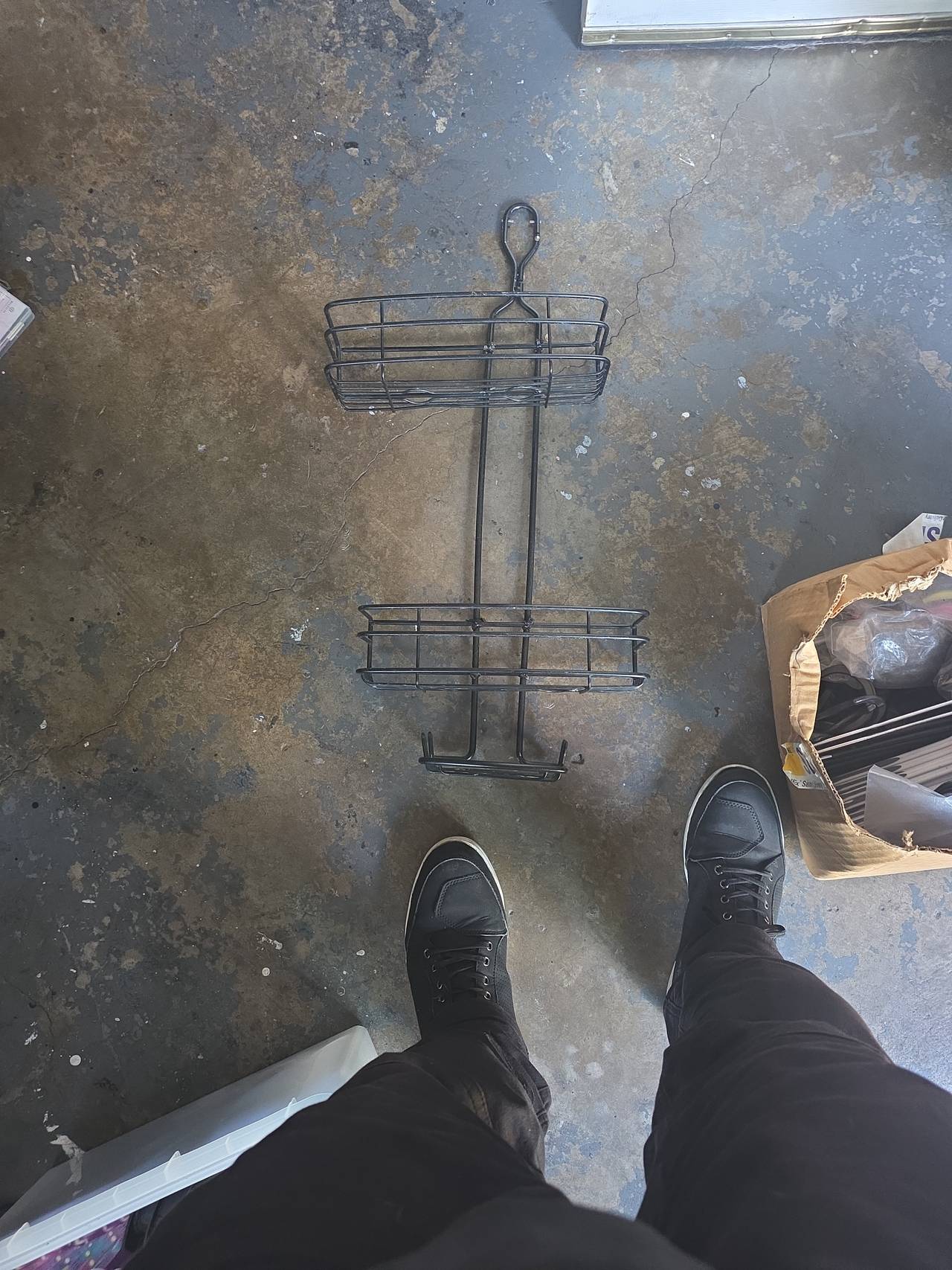 Black Metal Shower Caddy