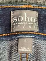 New York & Company Soho Dark Wash Denim Bermuda Shorts - Image 4
