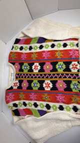 Kitty Hawk by Vivian Wang Vintage Beaded Floral Knit Sweater medium - Image 4