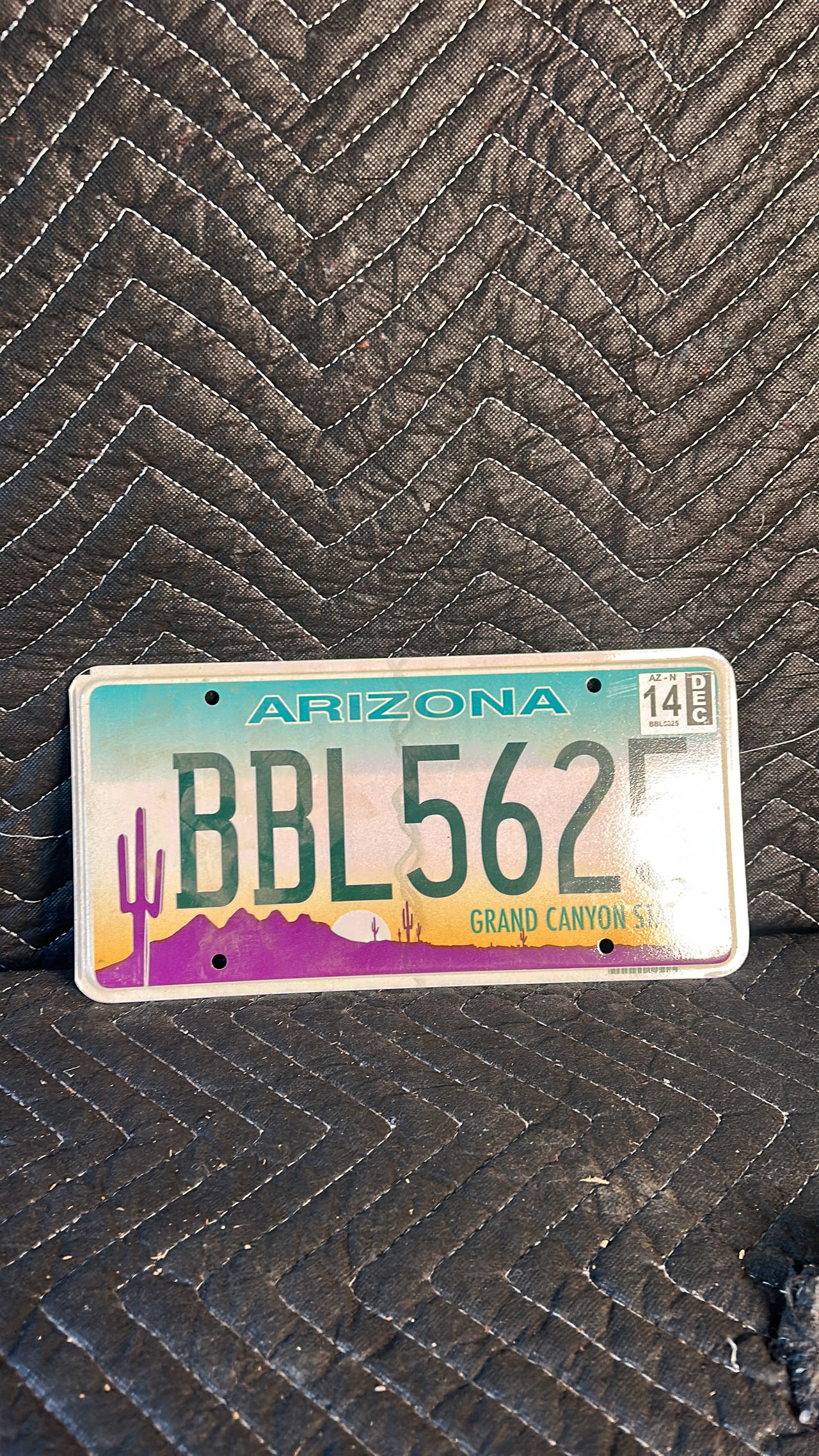 Arizona License Plate BBL5625
