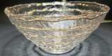 Hammered Glass Gold Rim Decorative Bowl - Image 2