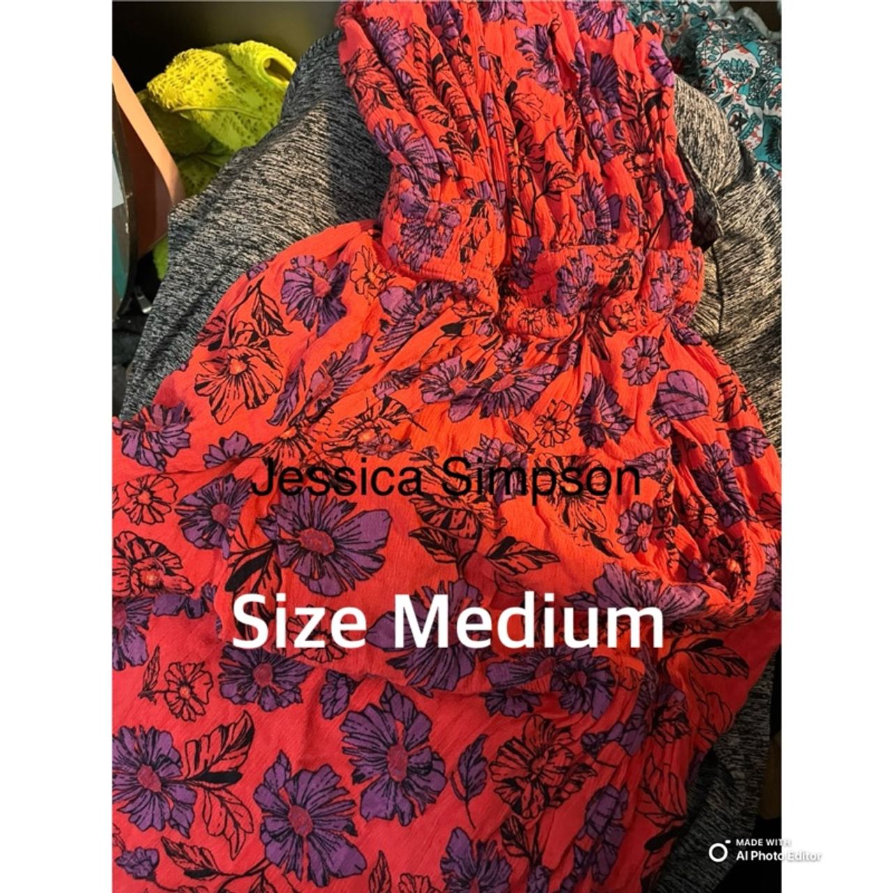 Jessica Simpson Women's Delene Smocked Wide Leg Jumpsuit