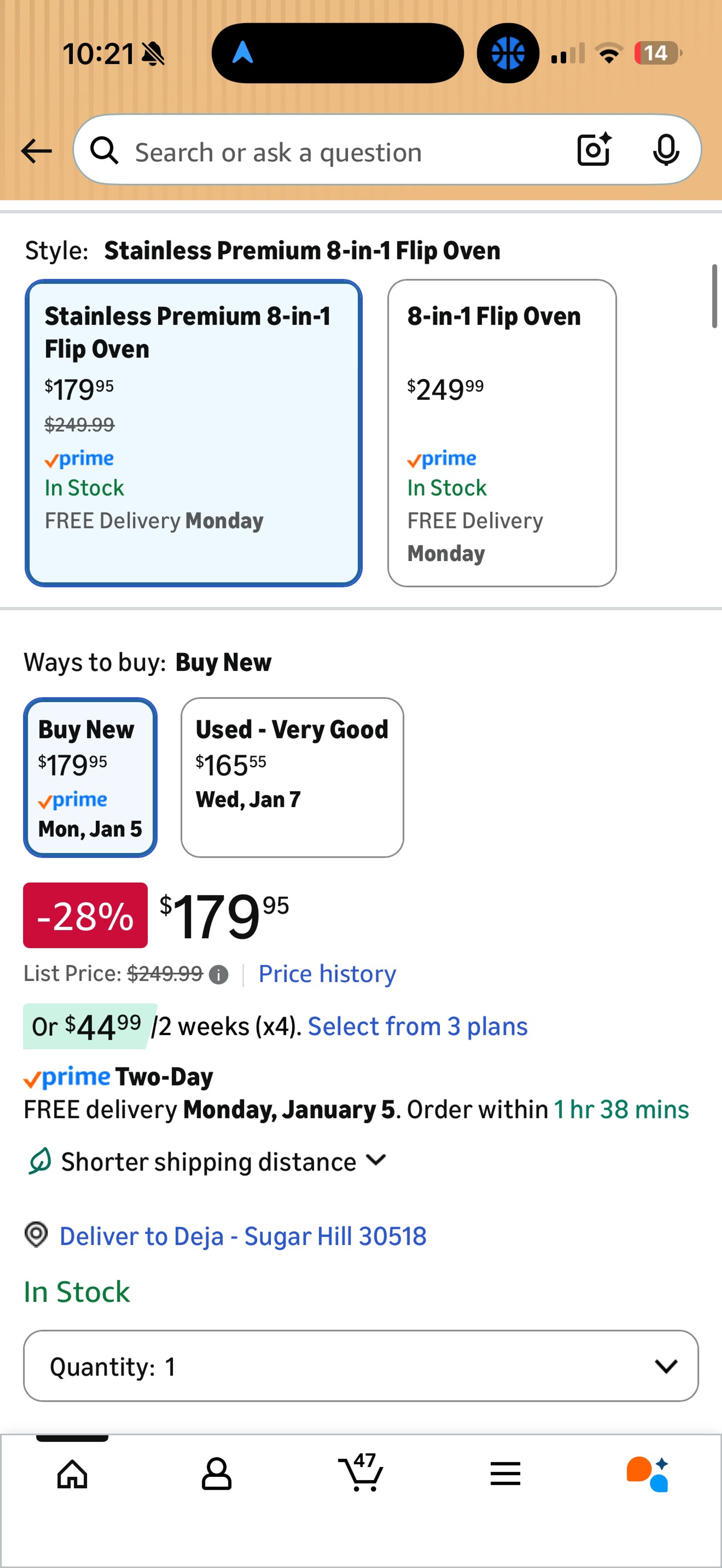 Ninja Flip Air Fry Oven Silver - Image 4