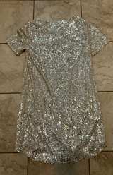 Steve Madden Silver Sequin Mini Dress XS - Image 3