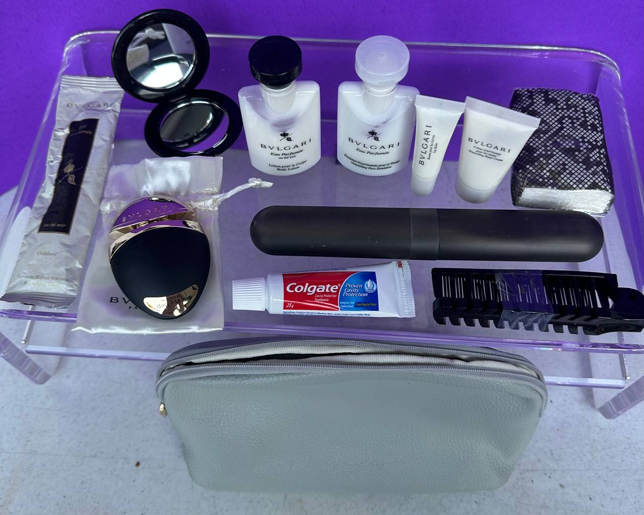 Bvlgari Emirates First Class Amenity Kit Eau Parfumée Au Thé Blanc