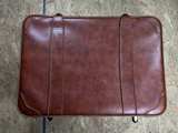 Vintage Style Brown Faux Leather Rolling Suitcase Carry On Luggage 4 Wheel - Image 5