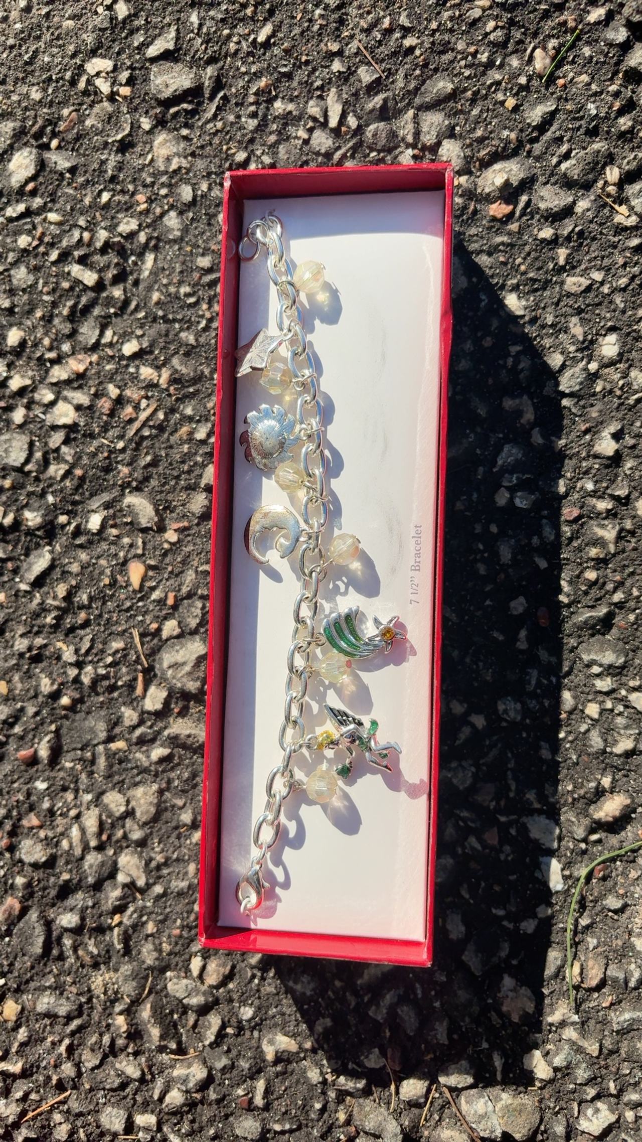 Unbranded Sterling Silver Charm Bracelet