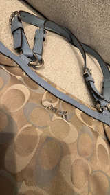 Coach Gallery Signature Tote Bag Silver Gray - Image 2