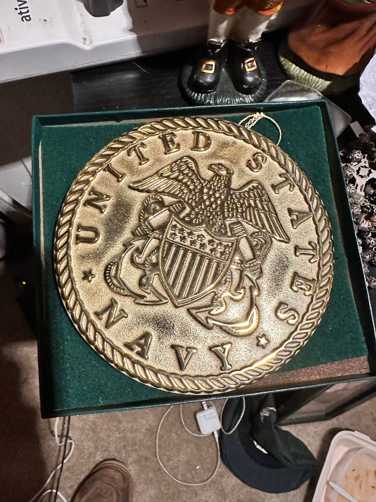 United States Navy Brass Wall Plaque Seal