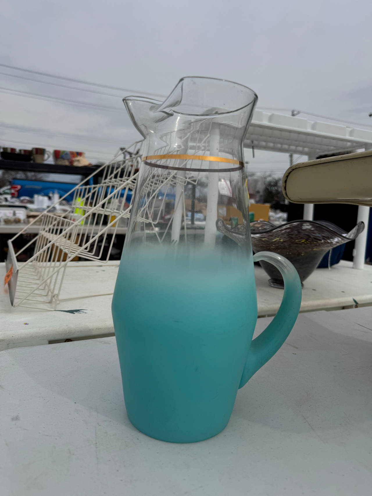 Mid-Century Modern Glass Pitcher