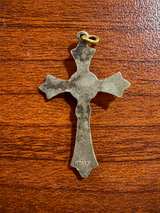 Vintage Ornate Metal Crucifix Pendant - Image 2