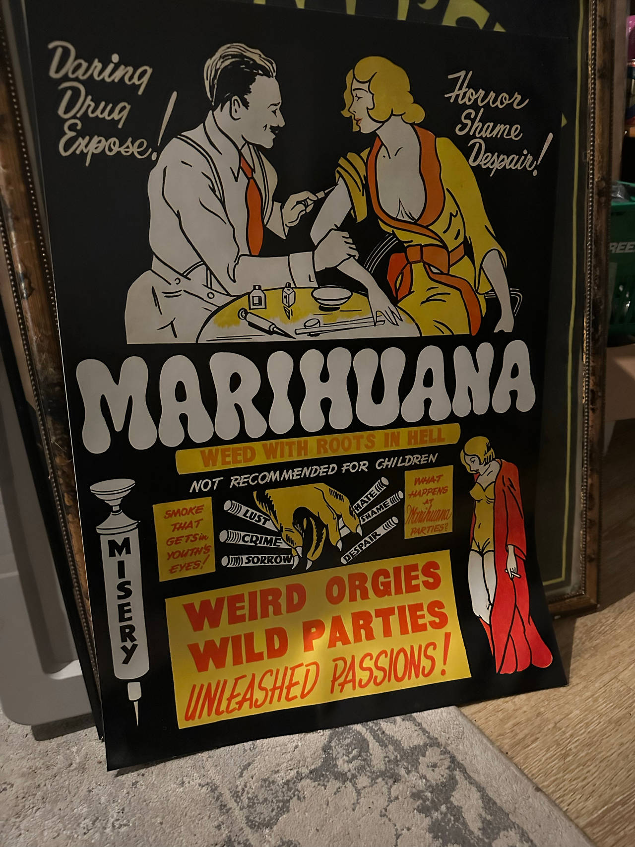 Marihuana Weed with Roots in Hell Vintage Movie Poster